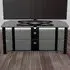 Classic 3 Shelf Corner TV Stand - Black, Glass
