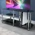 Classic 3 Shelf Corner TV Stand - Black, Glass