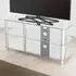 Classic 3 Shelf Corner TV Stand - Clear, Glass