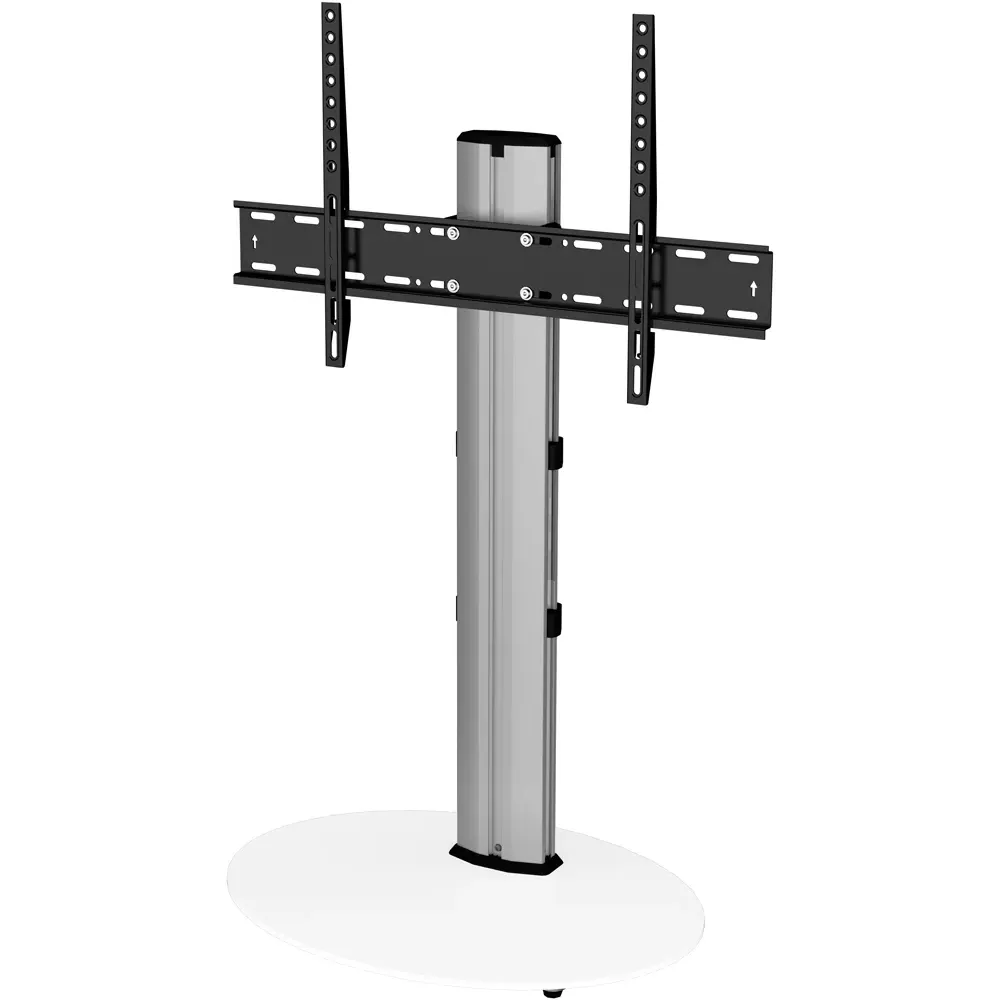 Eno Pedestal TV Unit - Silver, Glass