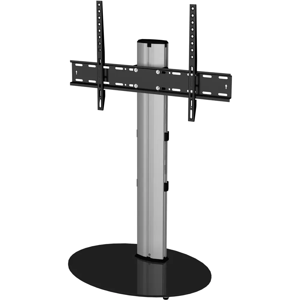 Eno Pedestal TV Unit - Silver, Glass