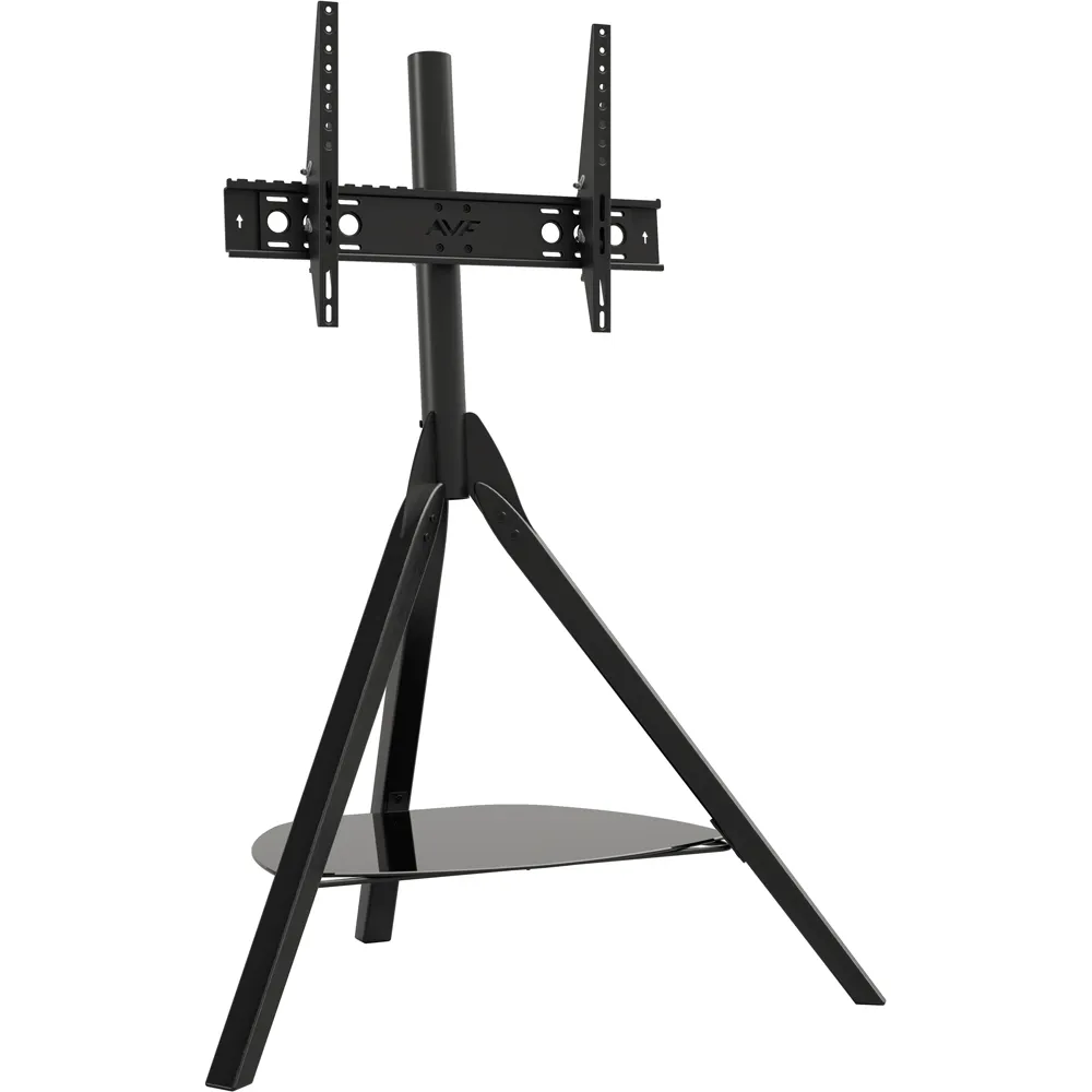 Hoxton Tripod TV Stand with Tilt - Black, Glass