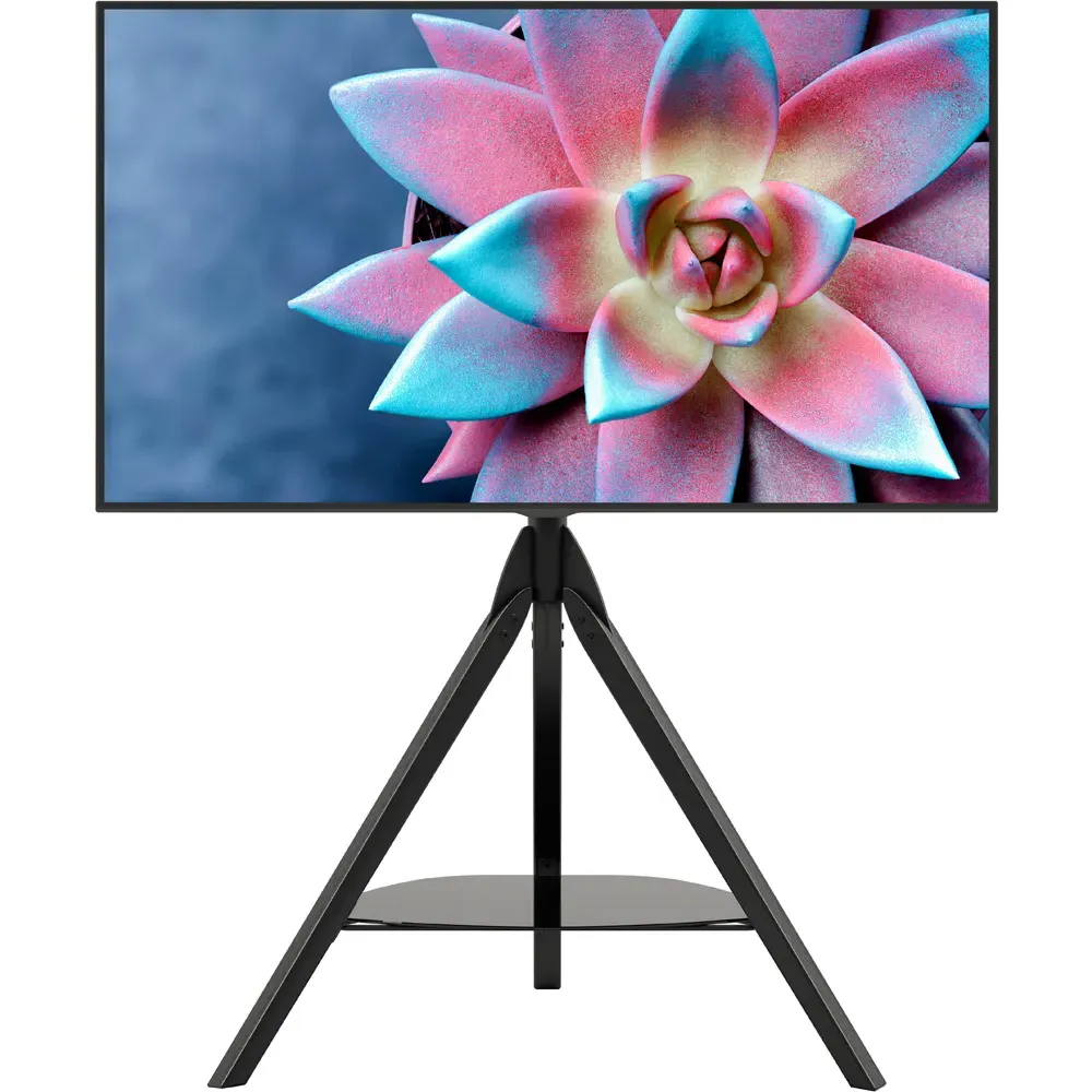 Hoxton Tripod TV Stand with Tilt - Black, Glass