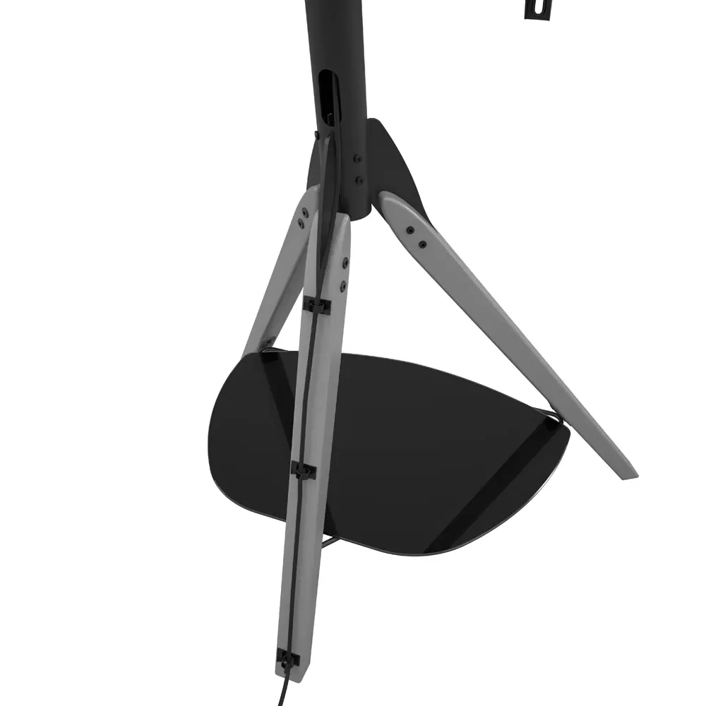 Hoxton Tripod TV Stand with Tilt - Grey, Glass