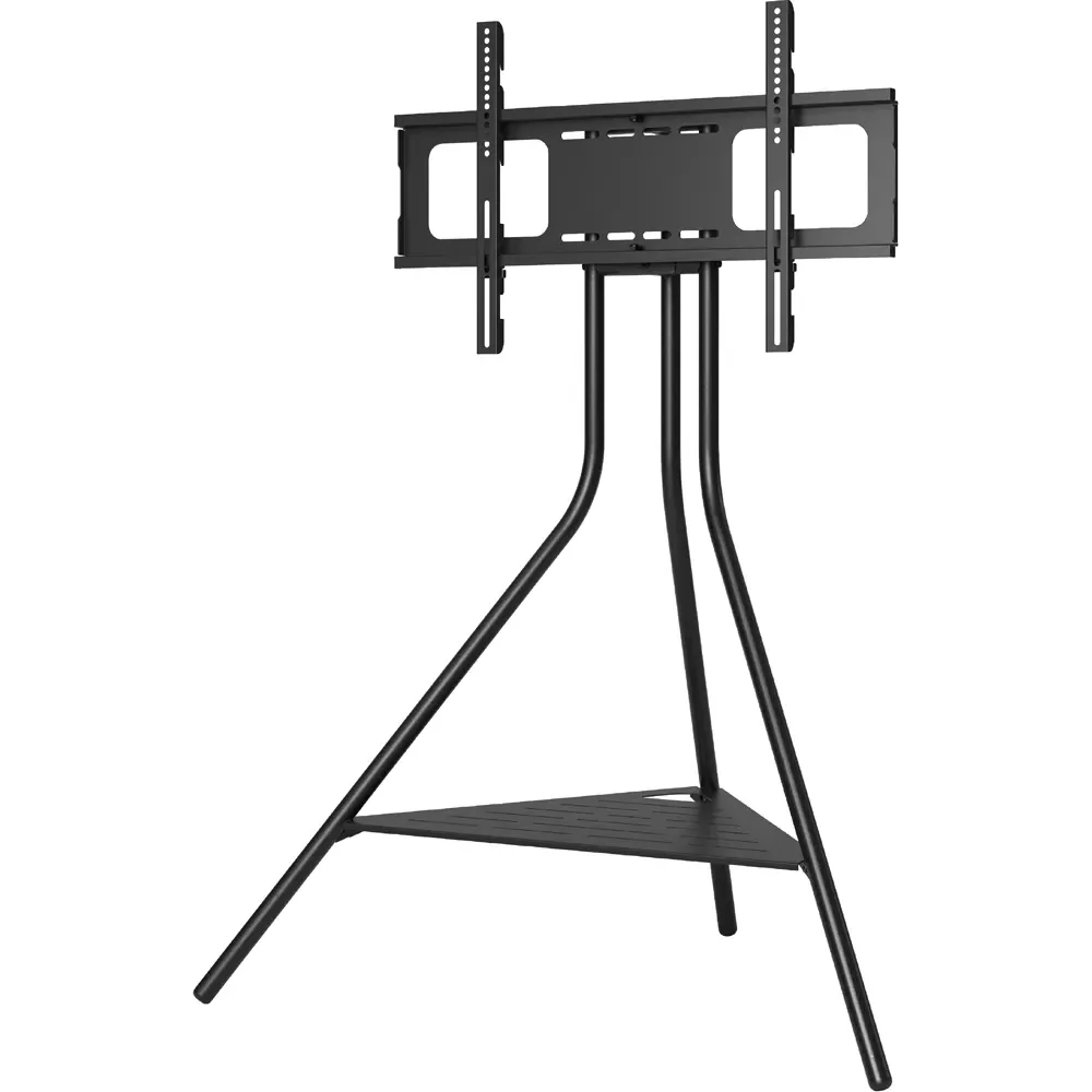 Tiga Tripod TV Stand with Shelf - Black, Metal