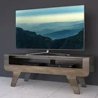 Horton Tapered Leg TV Unit with Storage - Dark Wood