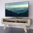 Horton Tapered Leg TV Unit with Storage - Whitewashed Oak