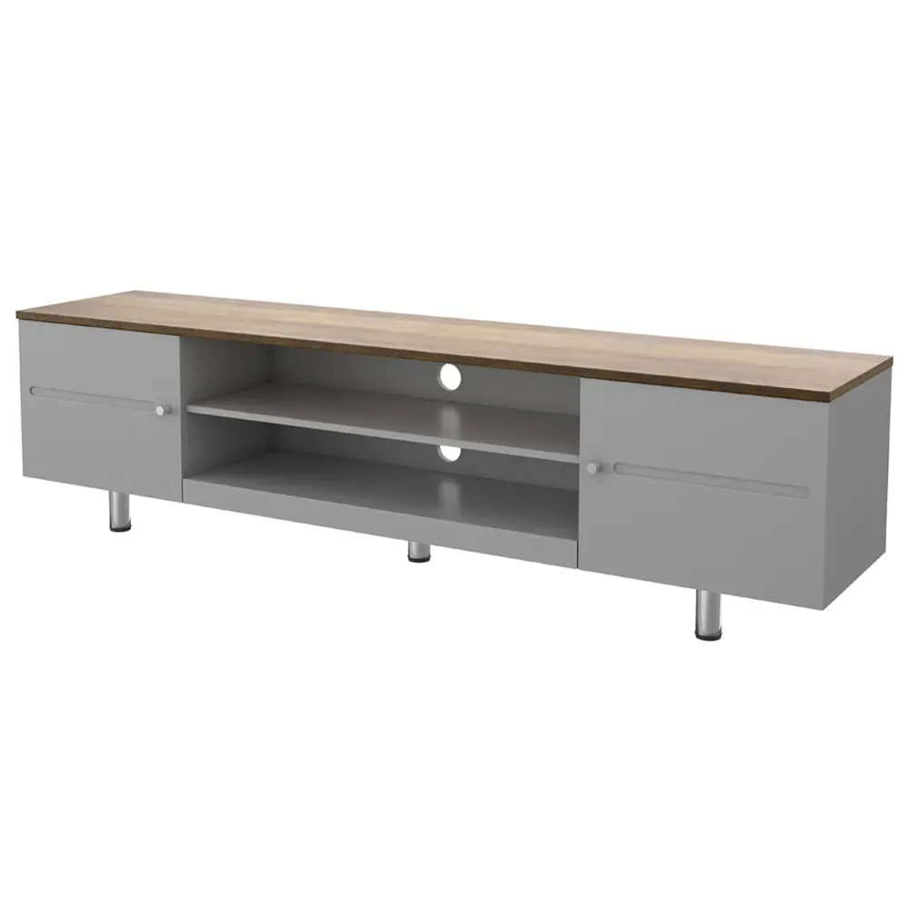 Whitesands 2 Door TV Unit with Storage - Grey