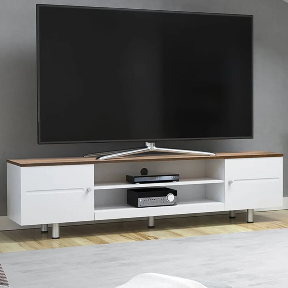 Whitesands 2 Door TV Unit with Storage - White