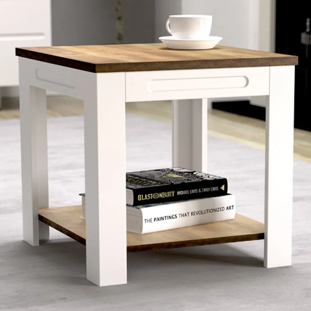 Whitesands Side Table - White, Wood image