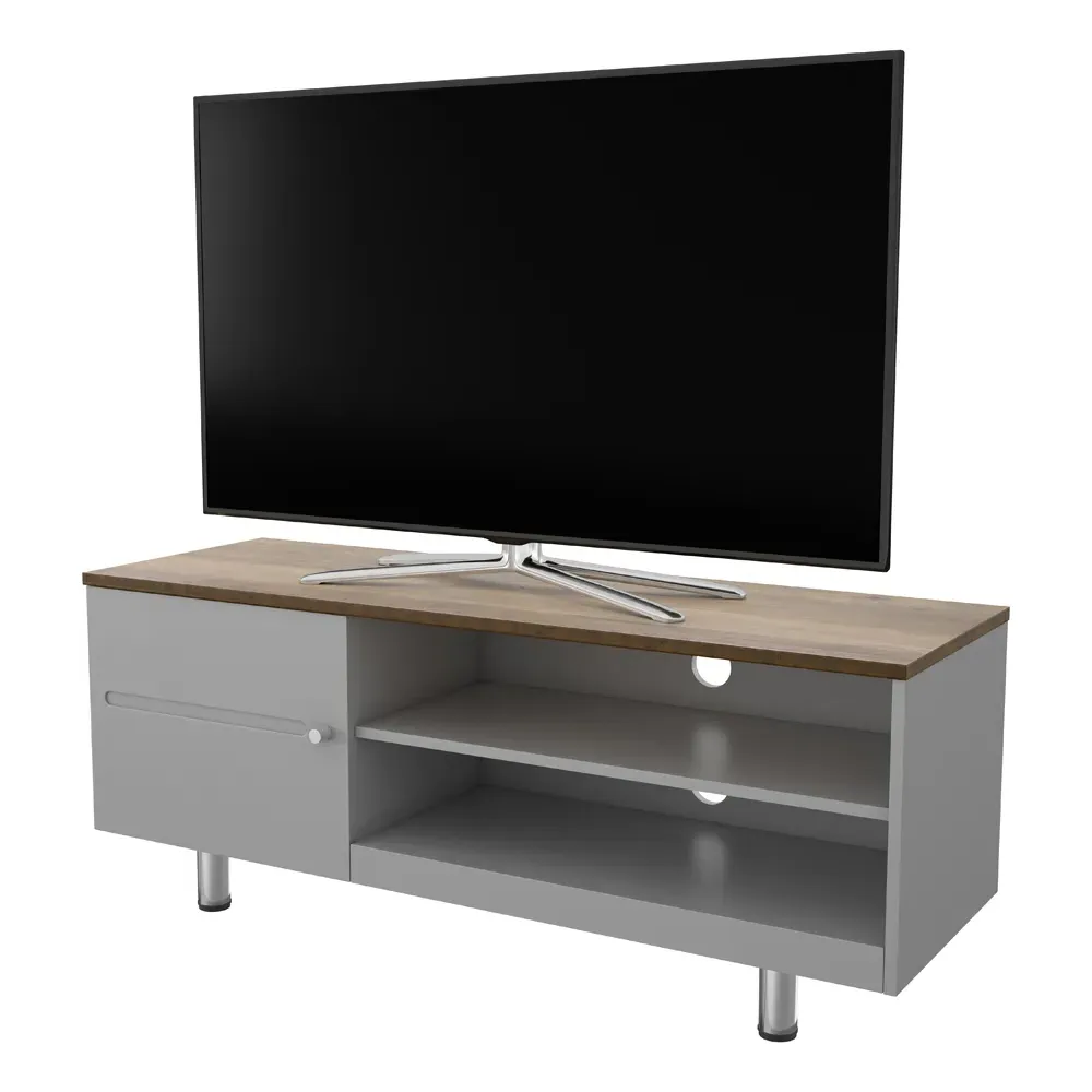 Whitesands Single Door TV Unit with Storage - Grey