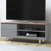 Whitesands Single Door TV Unit with Storage - Grey