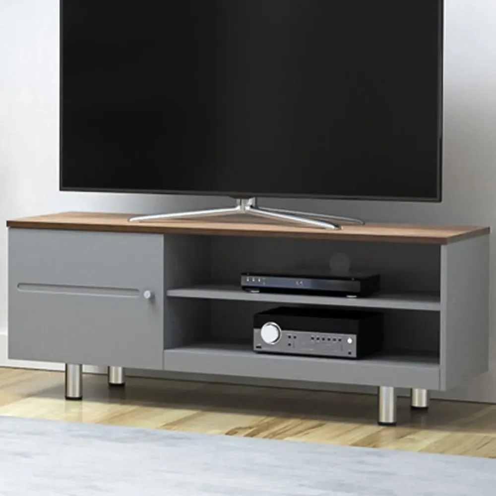 Whitesands Single Door TV Unit with Storage - Grey image