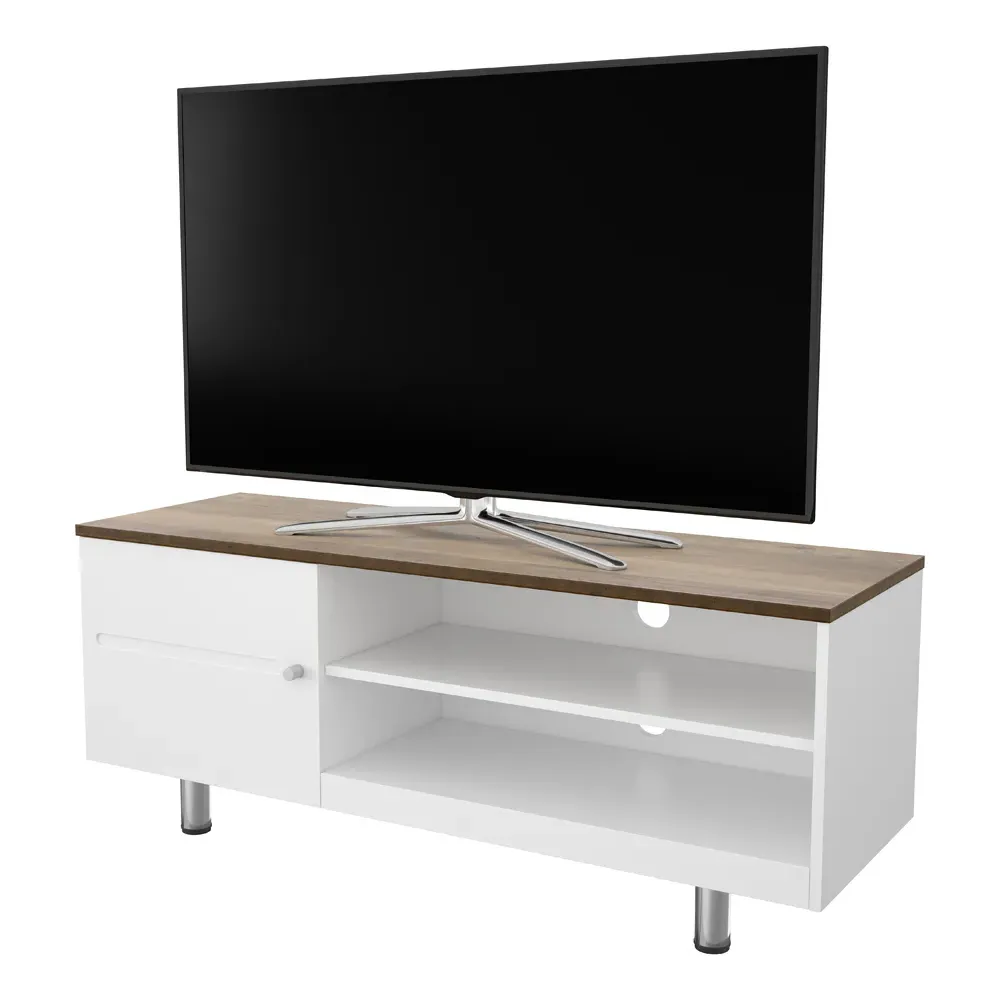 Whitesands Single Door TV Unit with Storage - White