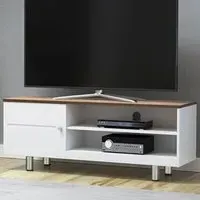 Whitesands Single Door TV Unit with Storage - White