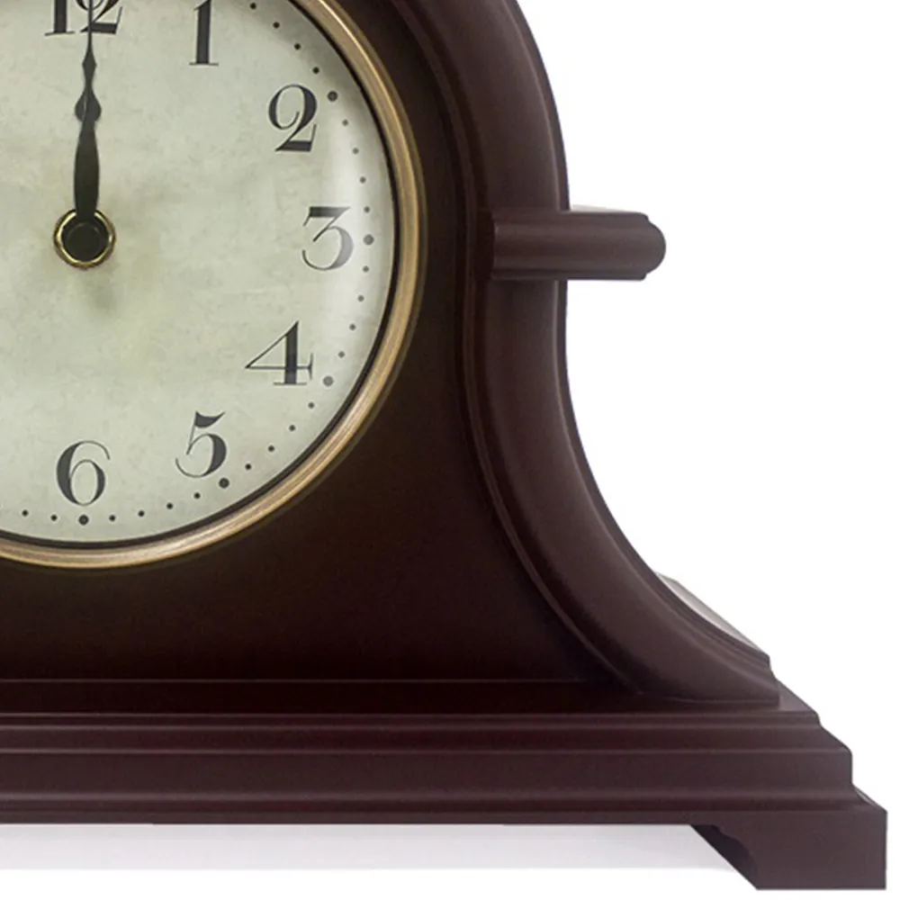 Radio Controlled Mantelpiece Clock - Brown