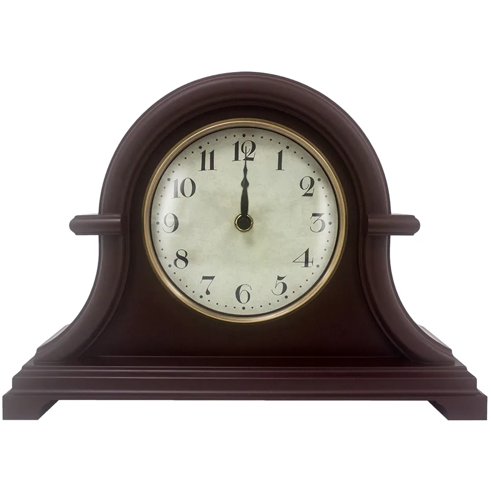 Radio Controlled Mantelpiece Clock - Brown