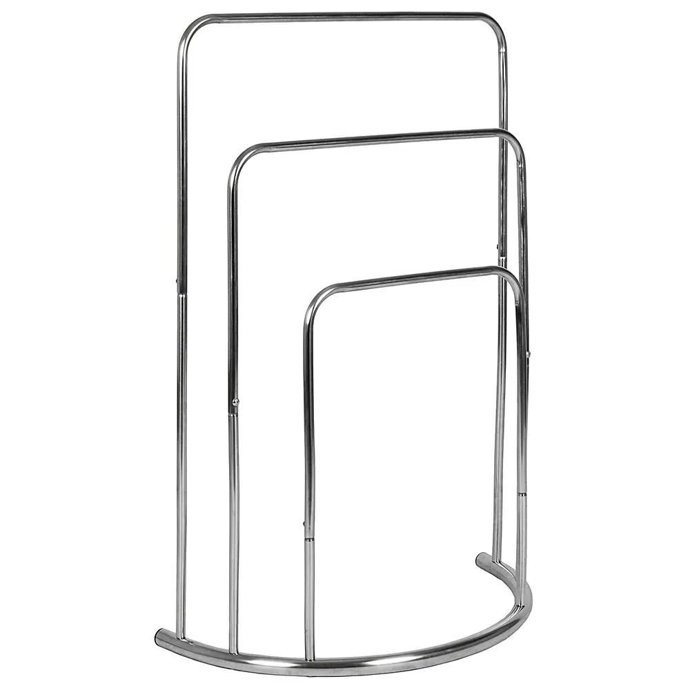 3 Tier Curved Towel Stand - Chrome, Stainless Steel