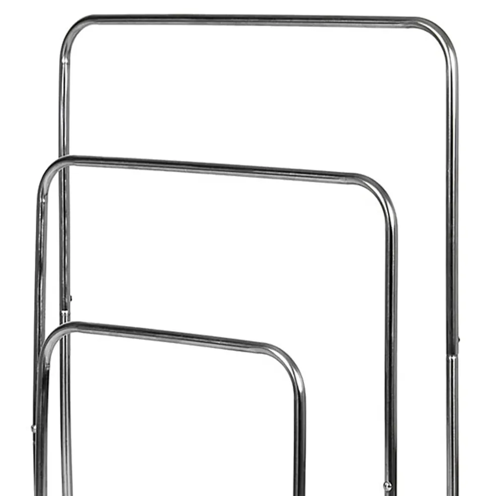3 Tier Curved Towel Stand - Chrome, Stainless Steel
