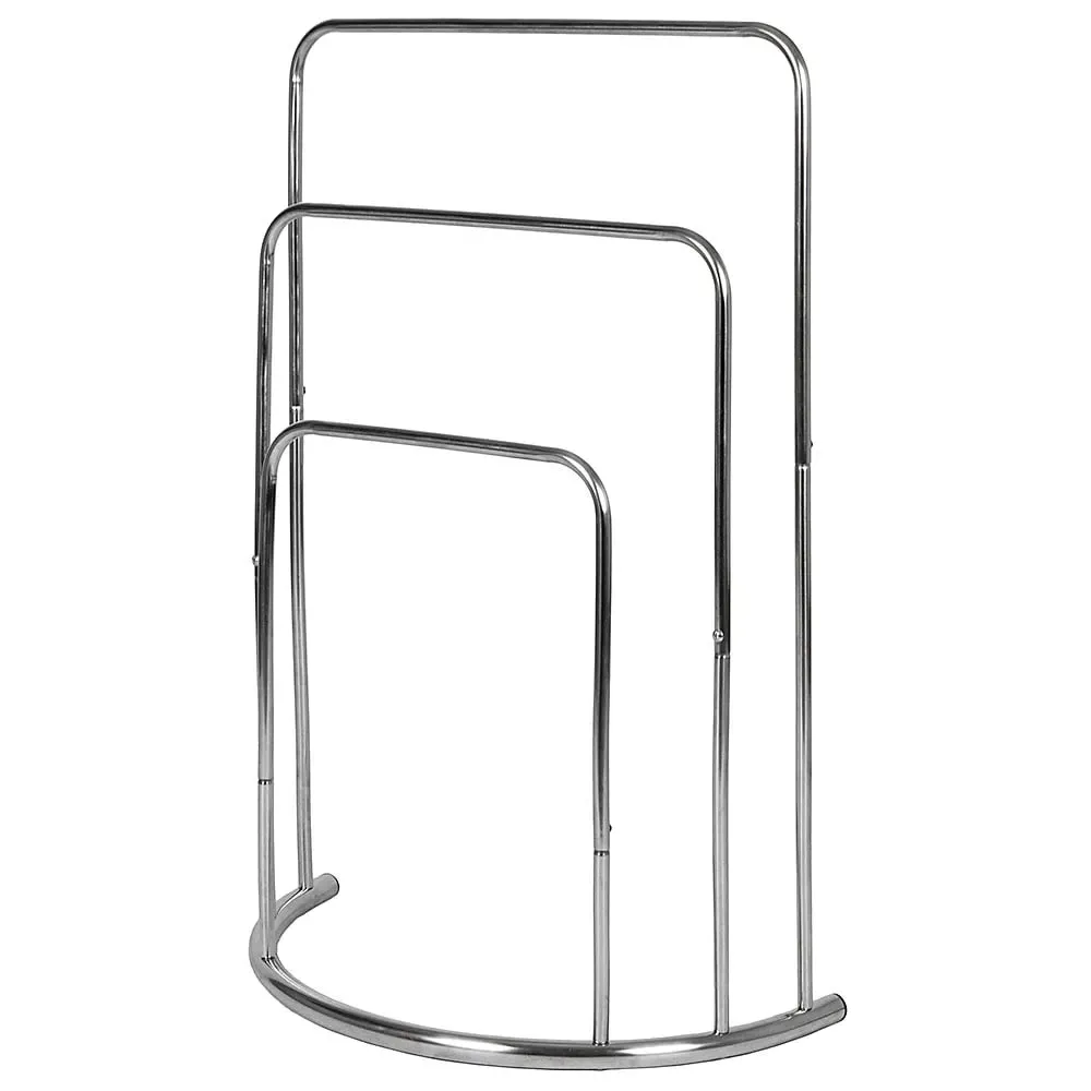 3 Tier Curved Towel Stand - Chrome, Stainless Steel