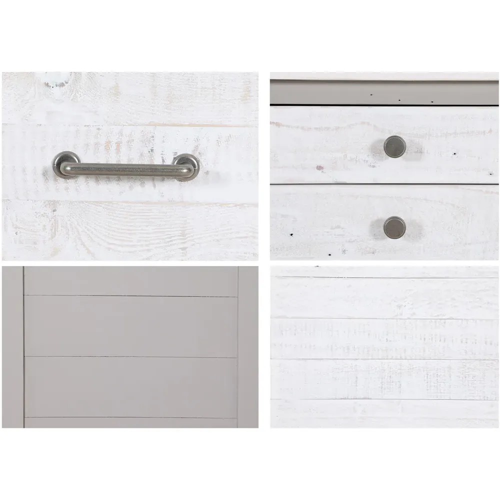 Greystone 2 Door 2 Drawer Kitchen Island - Grey, Reclaimed Wood