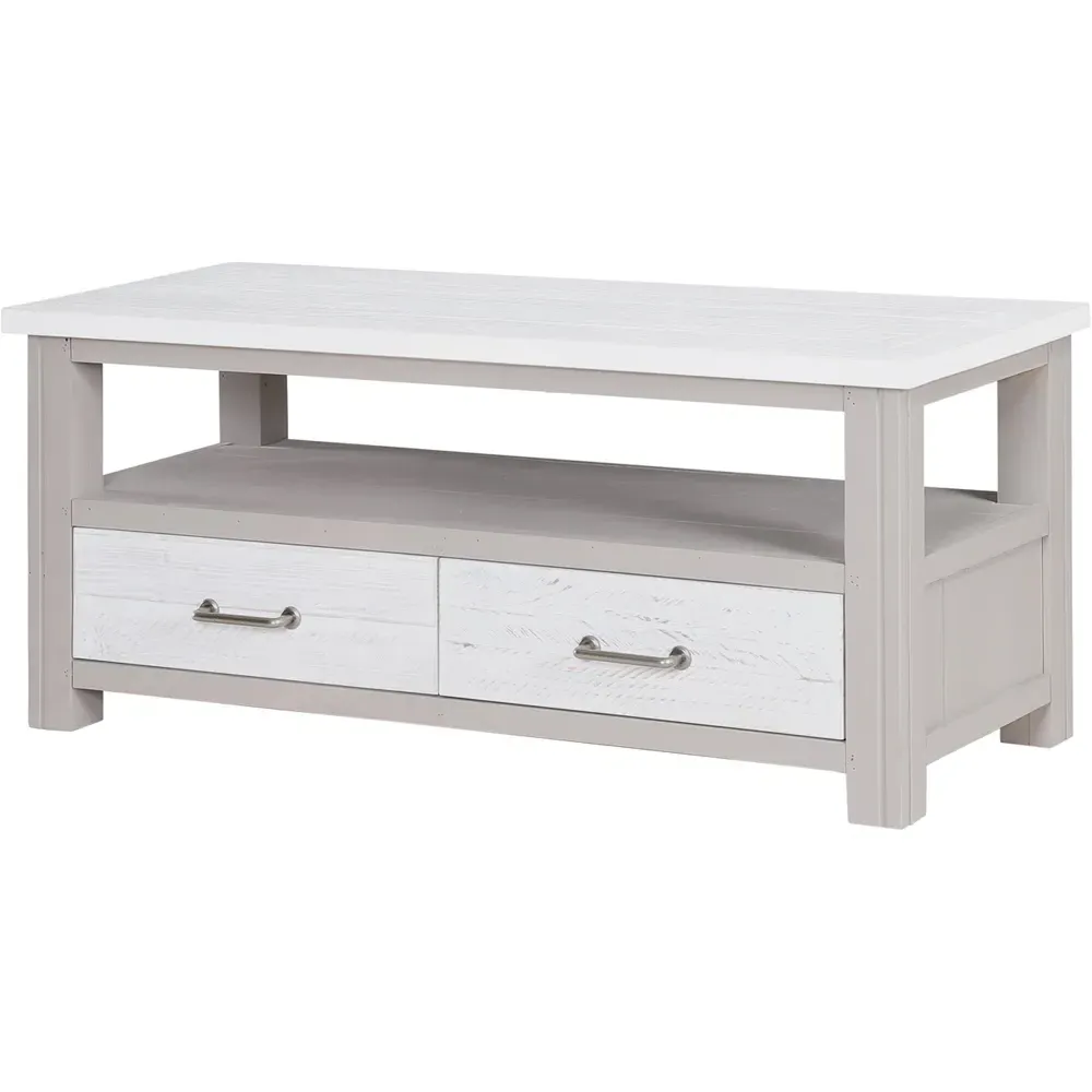 Greystone 2 Drawer Television Cabinet - Grey, Reclaimed Wood