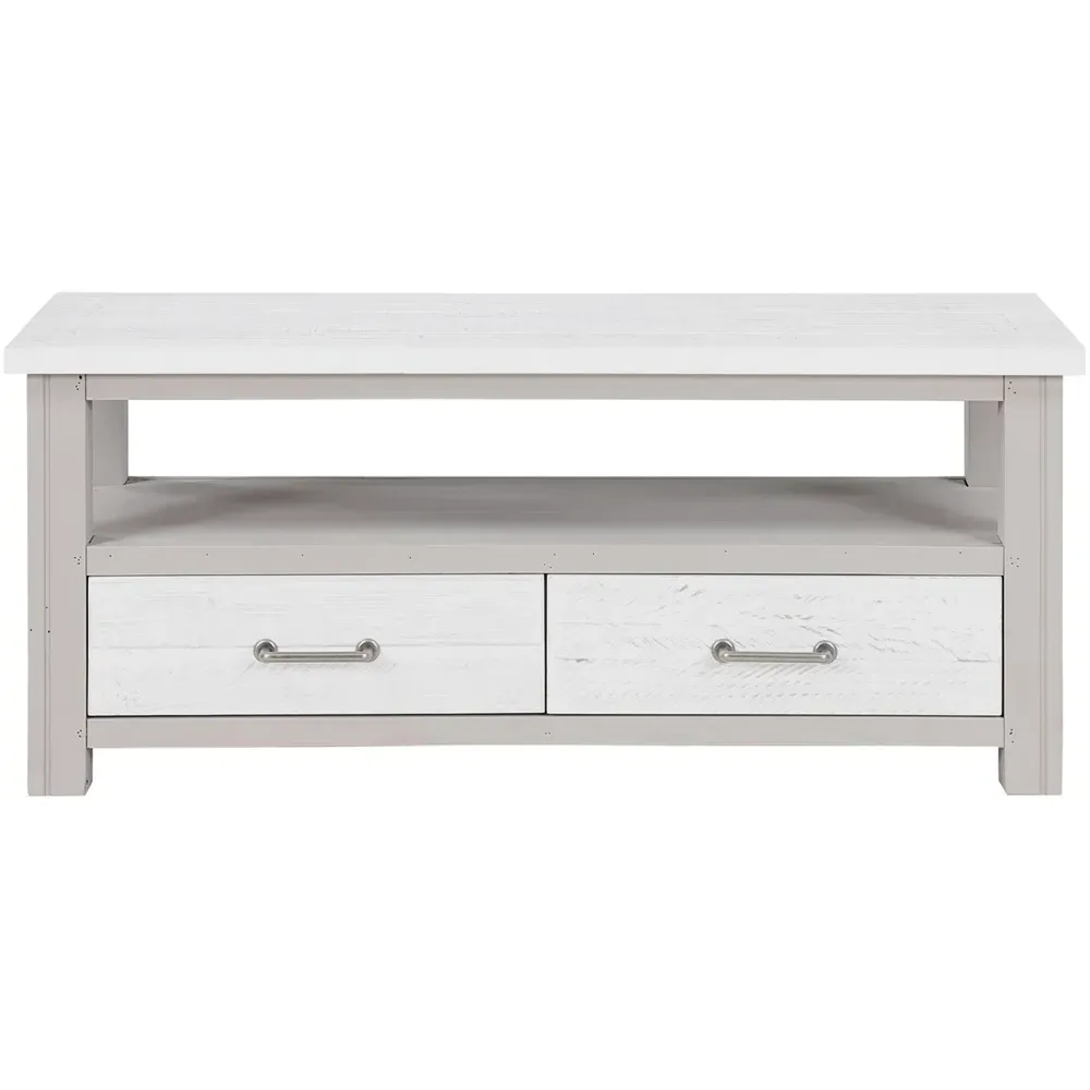 Greystone 2 Drawer Television Cabinet - Grey, Reclaimed Wood