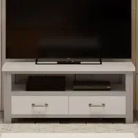 Greystone 2 Drawer Television Cabinet - Grey, Reclaimed Wood