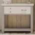 Greystone 3 Drawer Console Table with Shelf - White, Reclaimed Wood