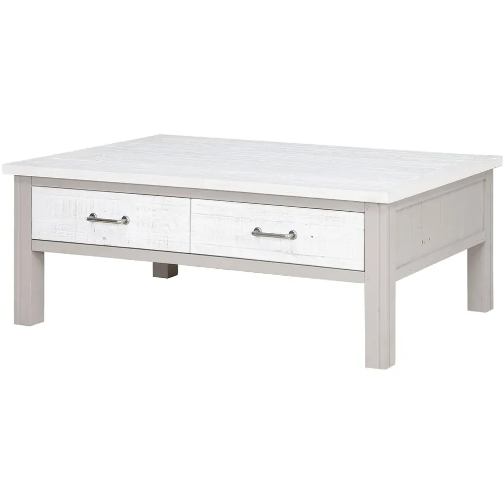 Greystone 4 Drawer Coffee Table - Grey, Reclaimed Wood