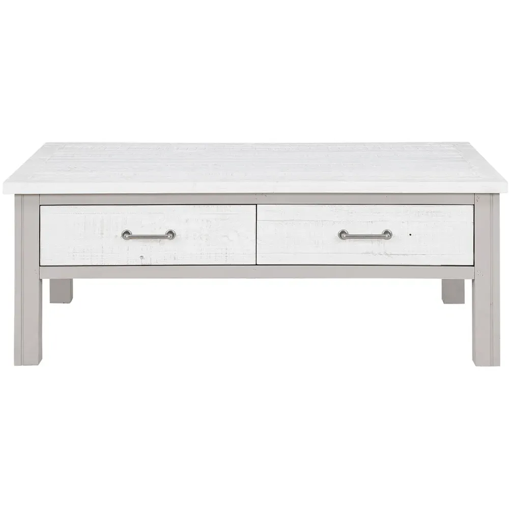 Greystone 4 Drawer Coffee Table - Grey, Reclaimed Wood