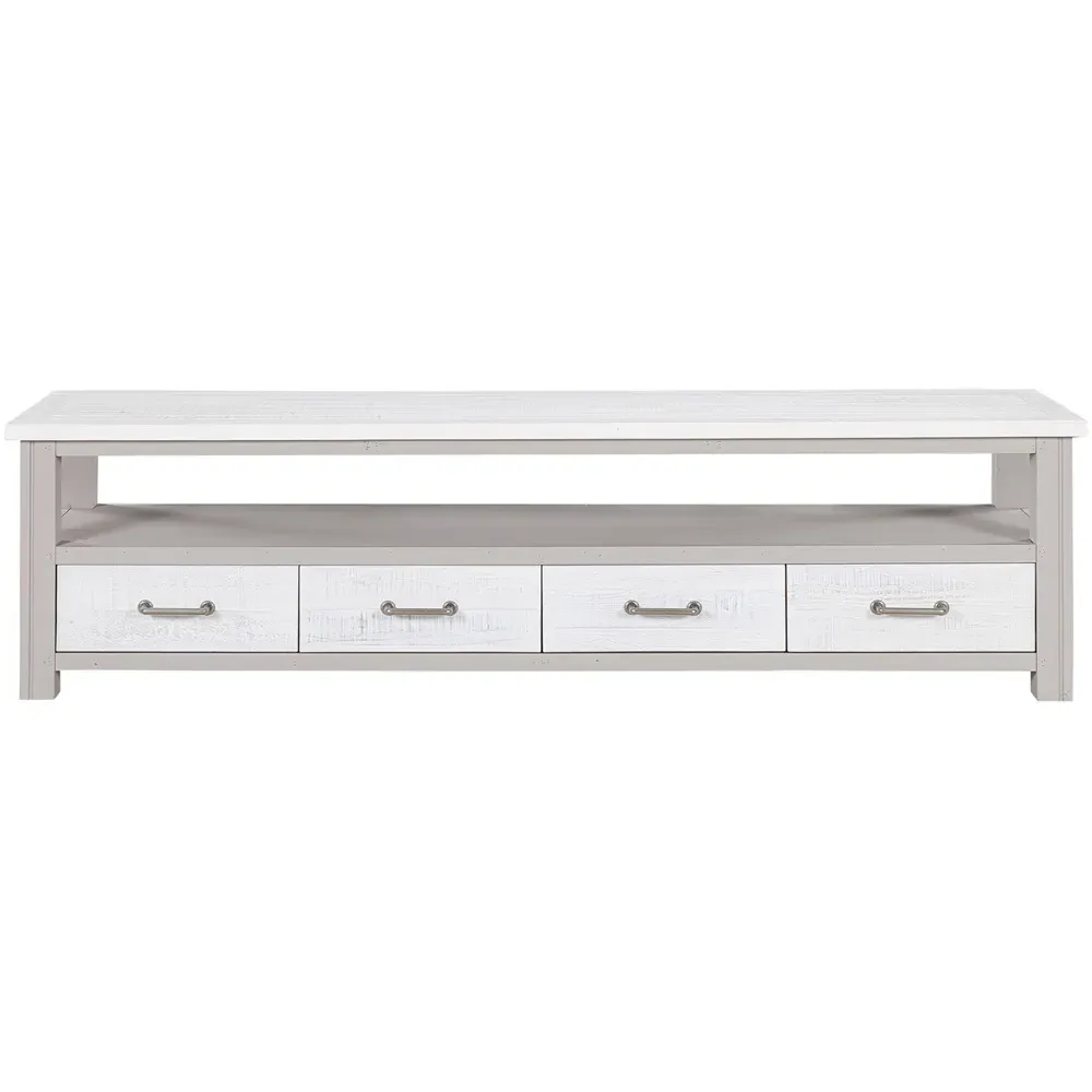 Greystone 4 Drawer Television Cabinet - Grey, Reclaimed Wood