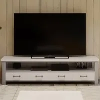 Greystone 4 Drawer Television Cabinet - Grey, Reclaimed Wood