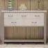 Greystone 5 Drawer Console Table with Shelf - White, Reclaimed Wood