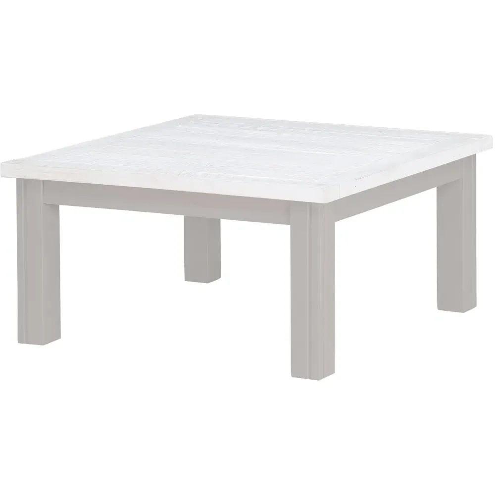 Greystone Low Square Coffee Table - Grey, Reclaimed Wood