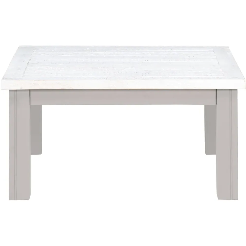 Greystone Low Square Coffee Table - Grey, Reclaimed Wood