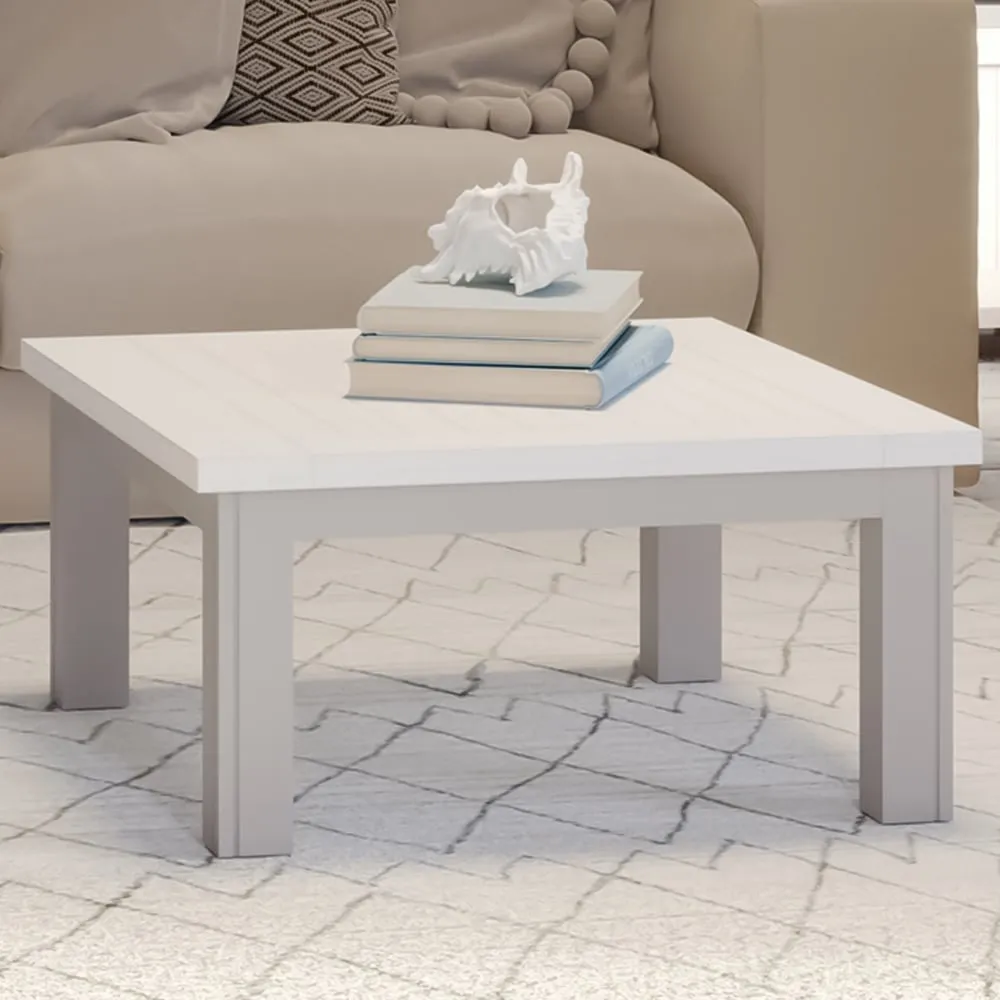 Greystone Low Square Coffee Table - Grey, Reclaimed Wood