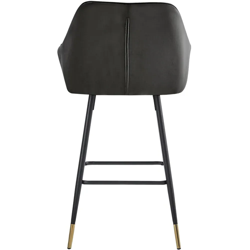 Gunmetal Bar Stool Set of 2 - Grey