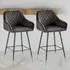 Gunmetal Bar Stool Set of 2 - Grey
