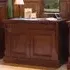 La Roque 2 Door Hidden Computer Desk - Brown, Mahogany