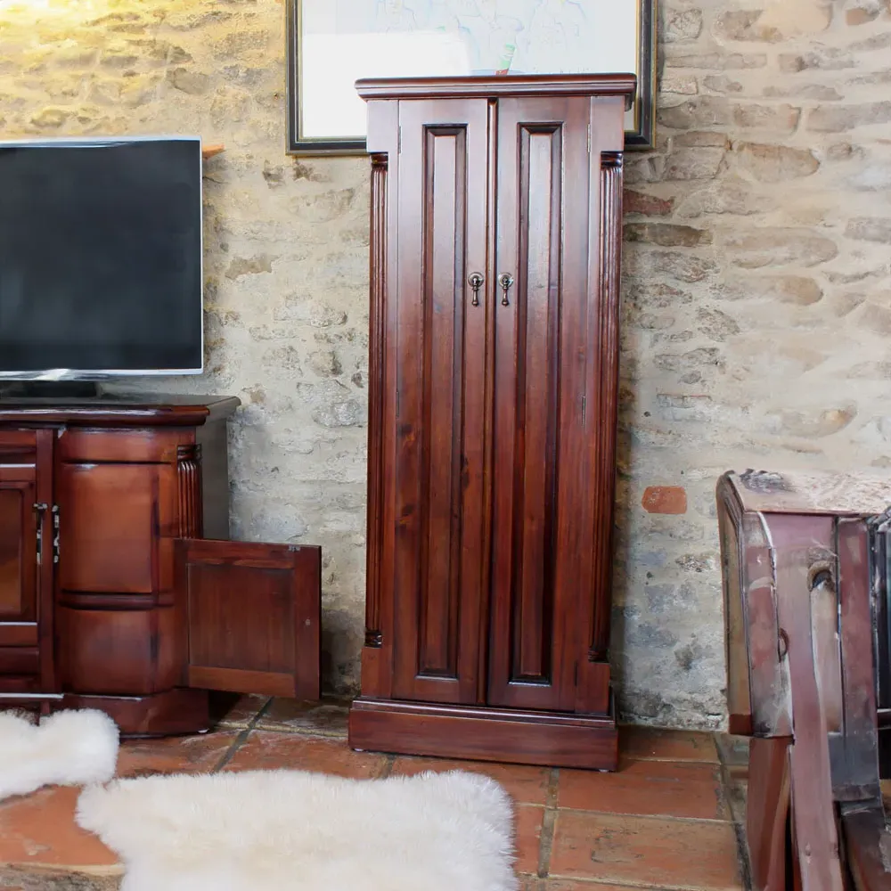 La Roque 2 Door Storage Cabinet - Brown, Mahogany