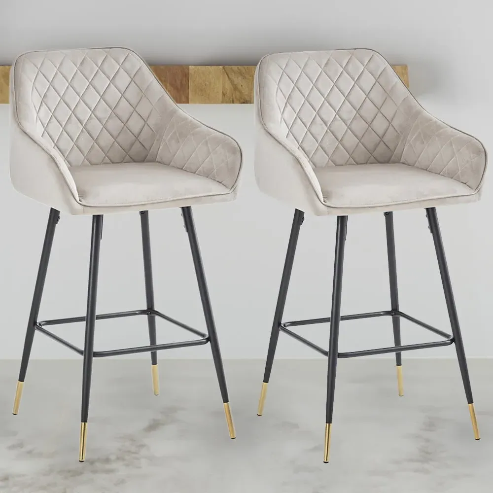 Mink Bar Stool Set of 2 - Cream image