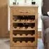 Mobel 16 Bottle Wine Rack Lamp Table - Brown, Oak