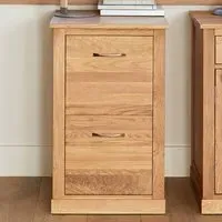 Mobel 2-Drawer Filing Cabinet - Brown, Oak