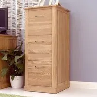 Mobel 3-Drawer Filing Cabinet - Brown, Oak