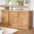 Mobel Large Sideboard with 2 Doors 3 Drawers - Brown, Oak