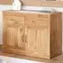 Mobel Small Sideboard with 2 Doors 2 Drawers - Brown, Oak