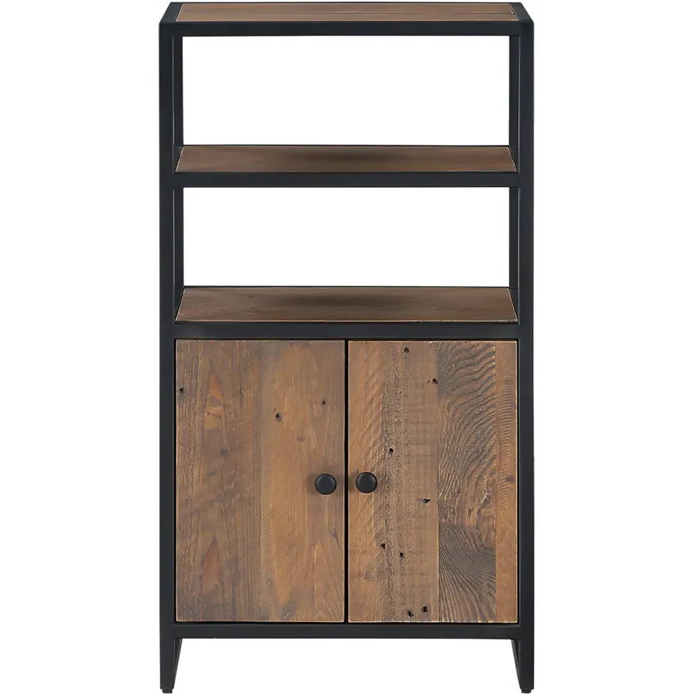 Ooki 2 Door 2 Shelf Modular Medium Cupboard - Brown, Reclaimed Wood