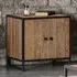 Ooki 2 Door Modular Low Cupboard - Brown, Reclaimed Wood