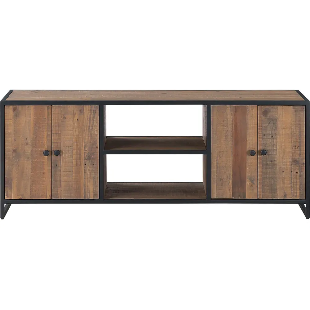 Ooki 4 Door Extra Large TV Cabinet - Brown, Reclaimed Wood